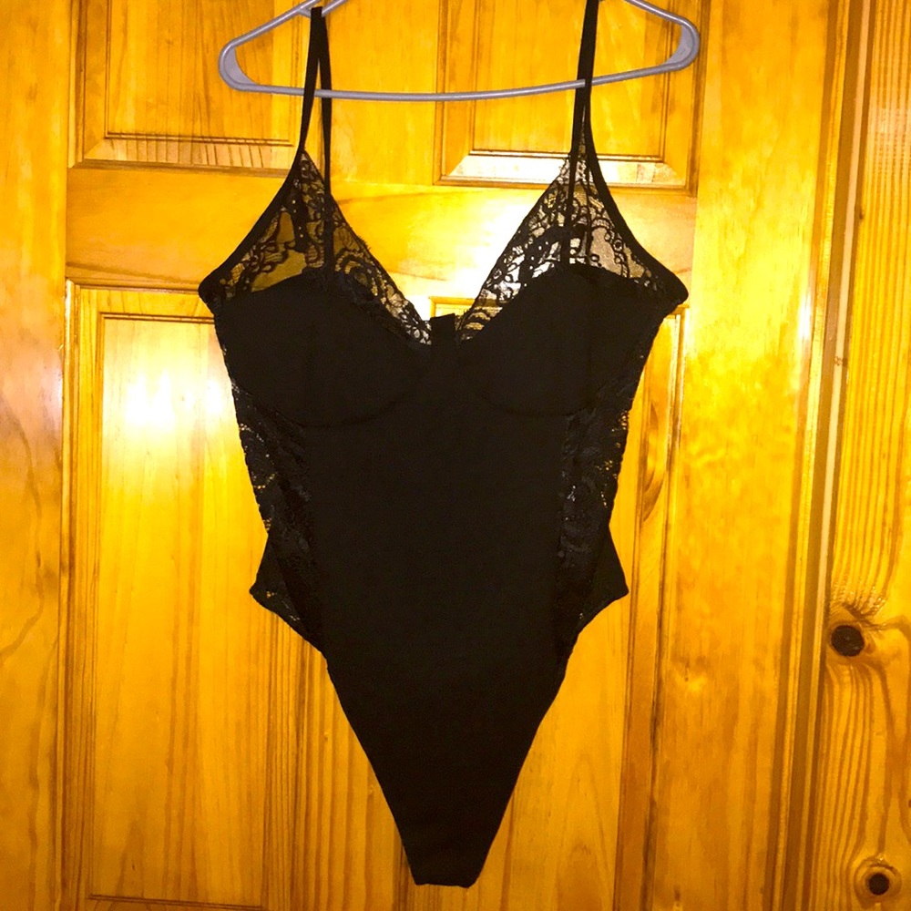 Lace black bodysuit